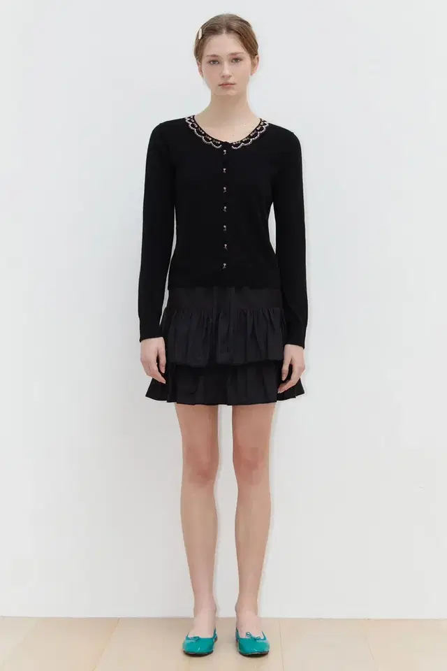 시눈 Beads Point Cardigan (Black)