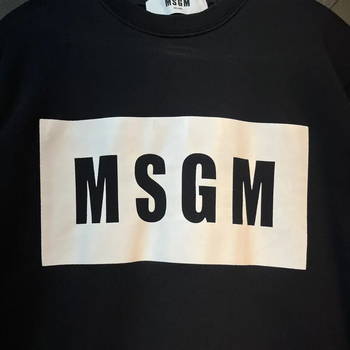 [S] MSGM 센터 박스로고 맨트맨