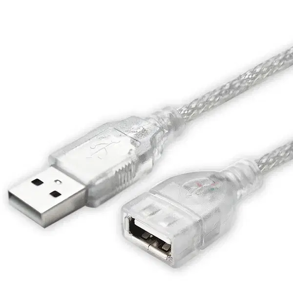 USB-A 2.0 to USB-A 2.0 M/F 투명케이블 5m