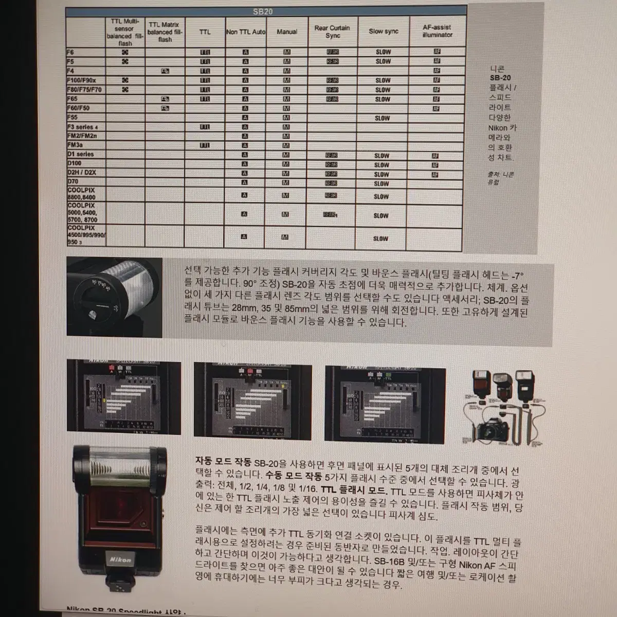 니콘 플래쉬 SB-20