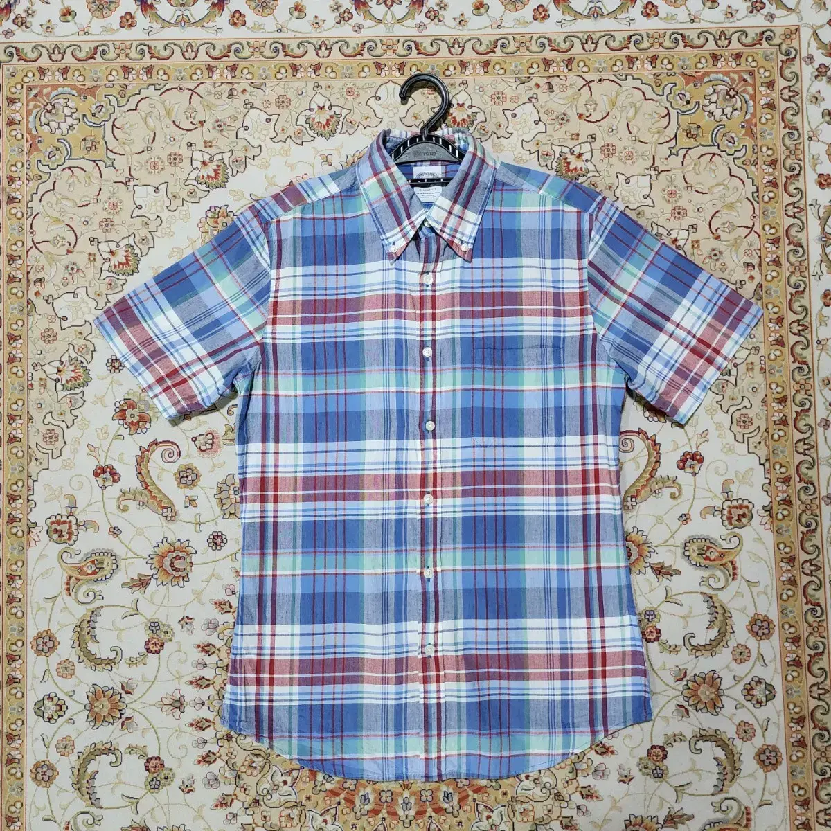 brookbrothers check short sleeve shirt 95