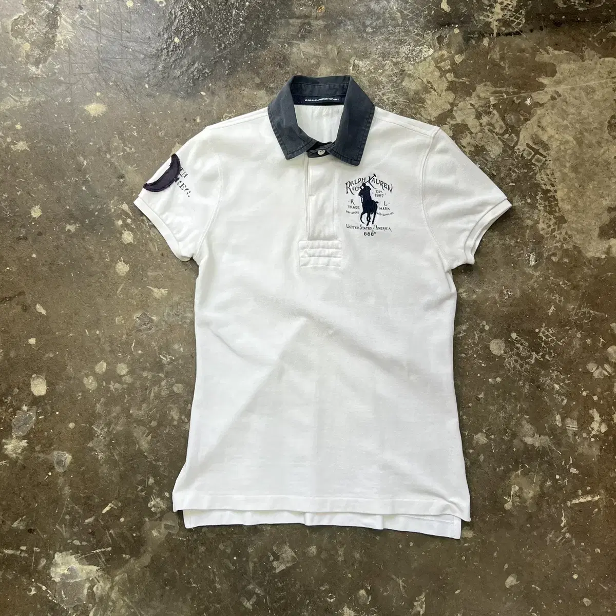 S) Polo Ralph Lauren Big Pony Short Sleeve kara T-Shirt Karati