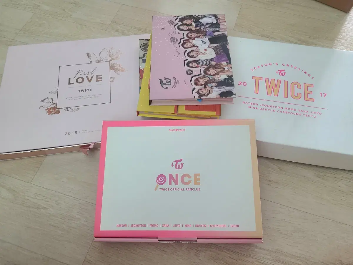 Sell Twice albums, season's greetings, and fan club merchandise respectively