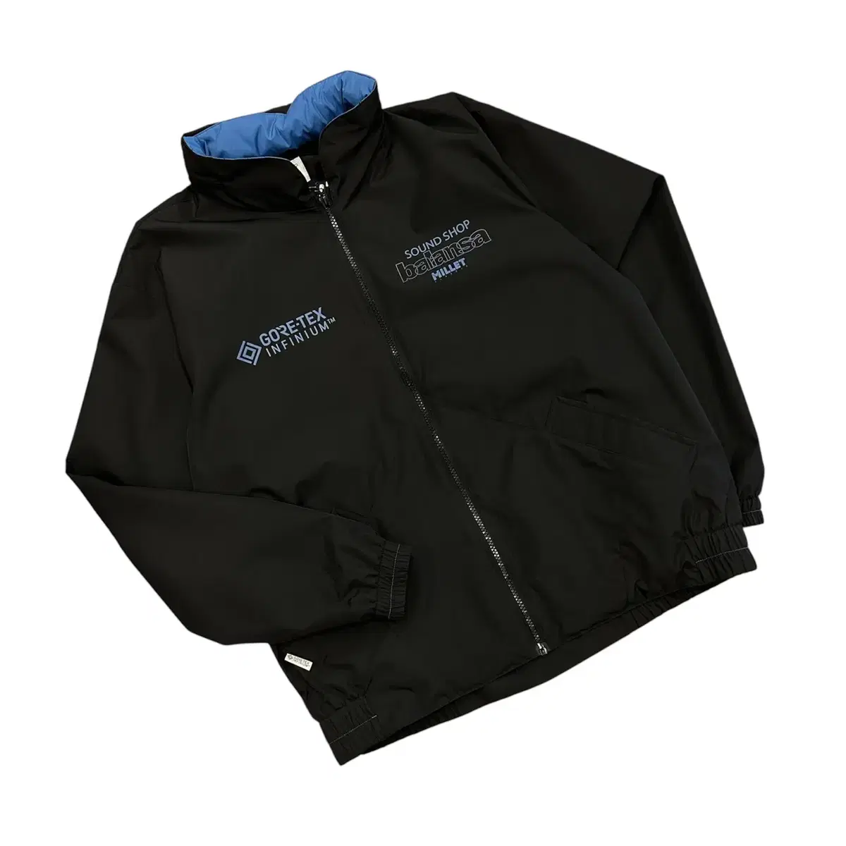 [M] Miele Gore-Tex Balansa bloo Black Big Logo Windbreaker Jacket Jumper