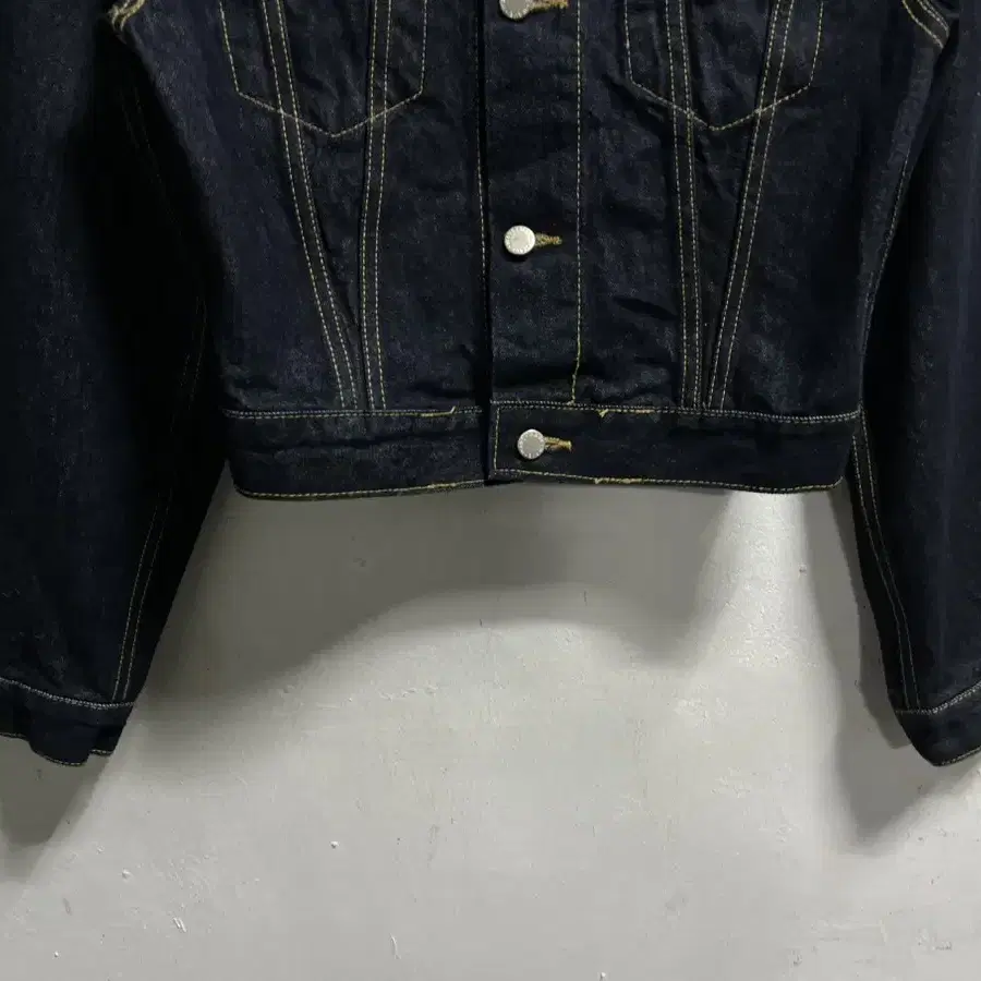 55-66 WAVE DENIM 크롭 데님 청자켓 정품