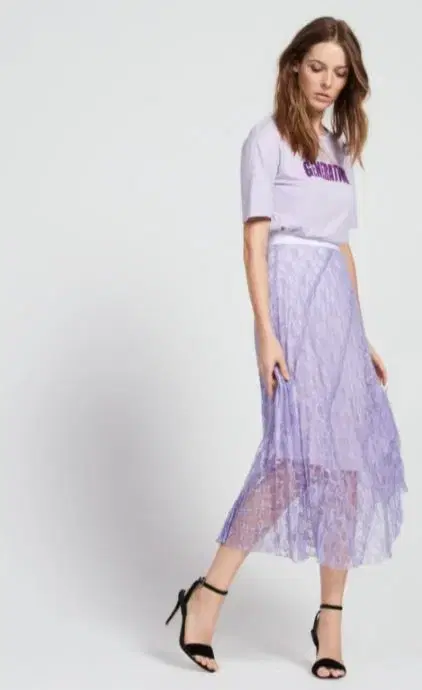 Sandro SANDRO Violet lace skirt