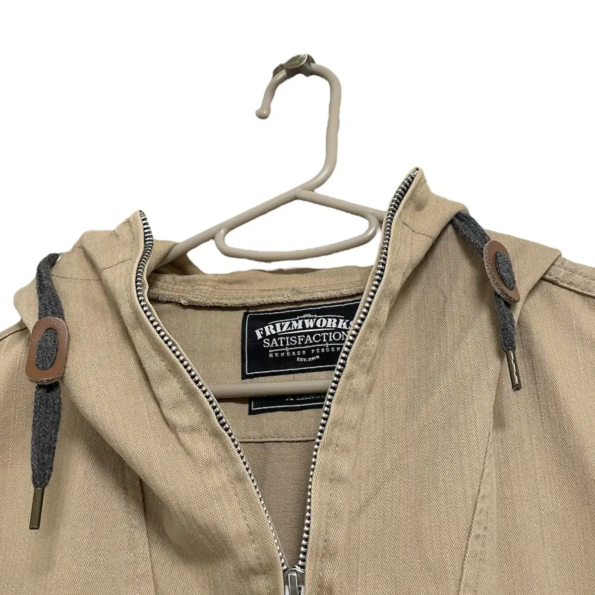 Frizmworks beige hoodie anorak