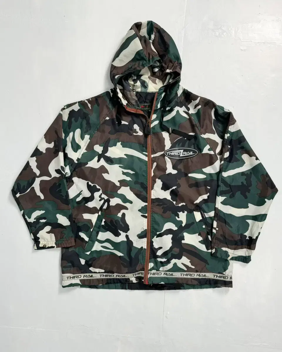 vintage 3rd rail camouflage windbreaker