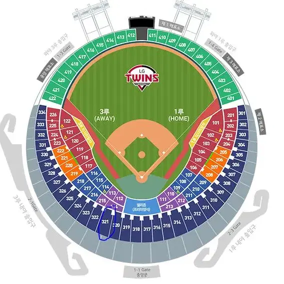 (판매) 4월 27일 엘지vs기아 3루 네이비석 321블록 단석 팝니다