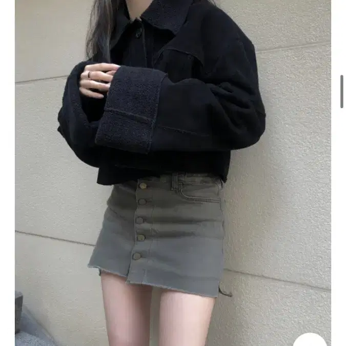 애즈온 button banding skirt