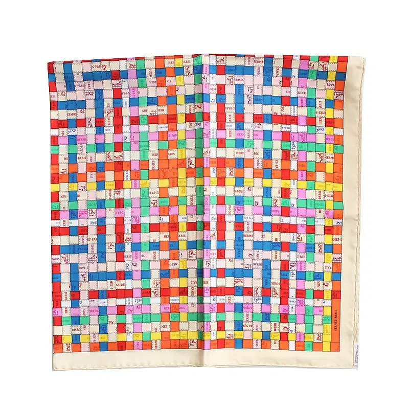 Hermès Bolduc O Caree Silk Scarf