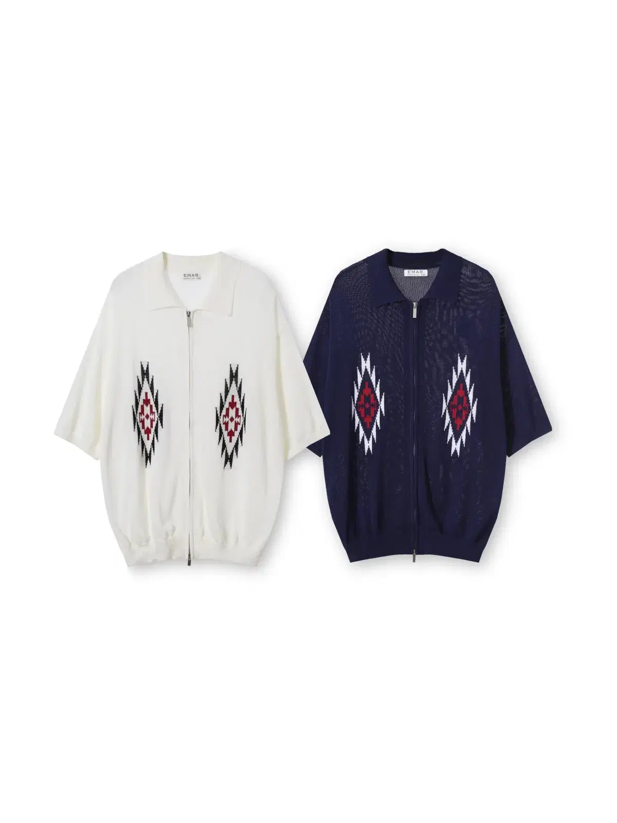 Hyeja Totem Pattern kara Vahn Short Sleeve Cardigan 2color