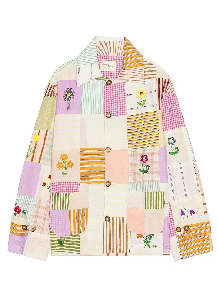 L) harago Patchwork Chore Jacket Hara