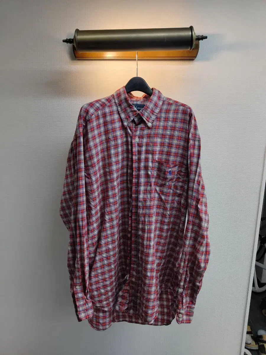 100) polo ralph lauren blake fit check shirt for sale