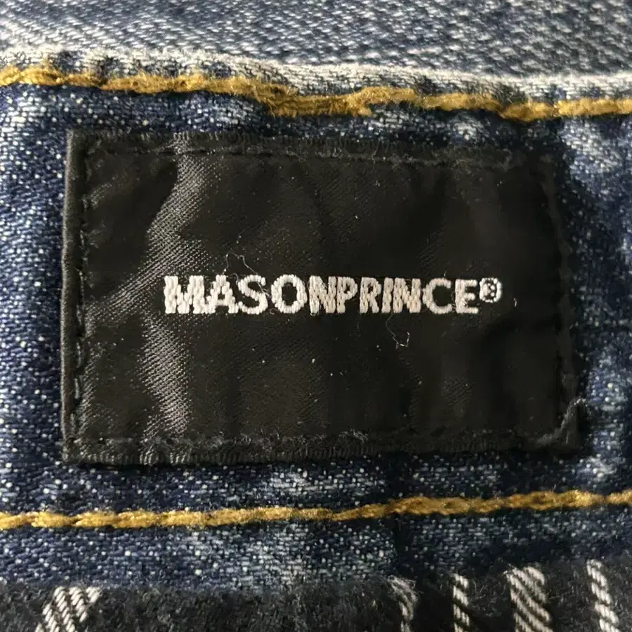 MASONPRINCE  샌디드 워싱 와일드 체크인 진