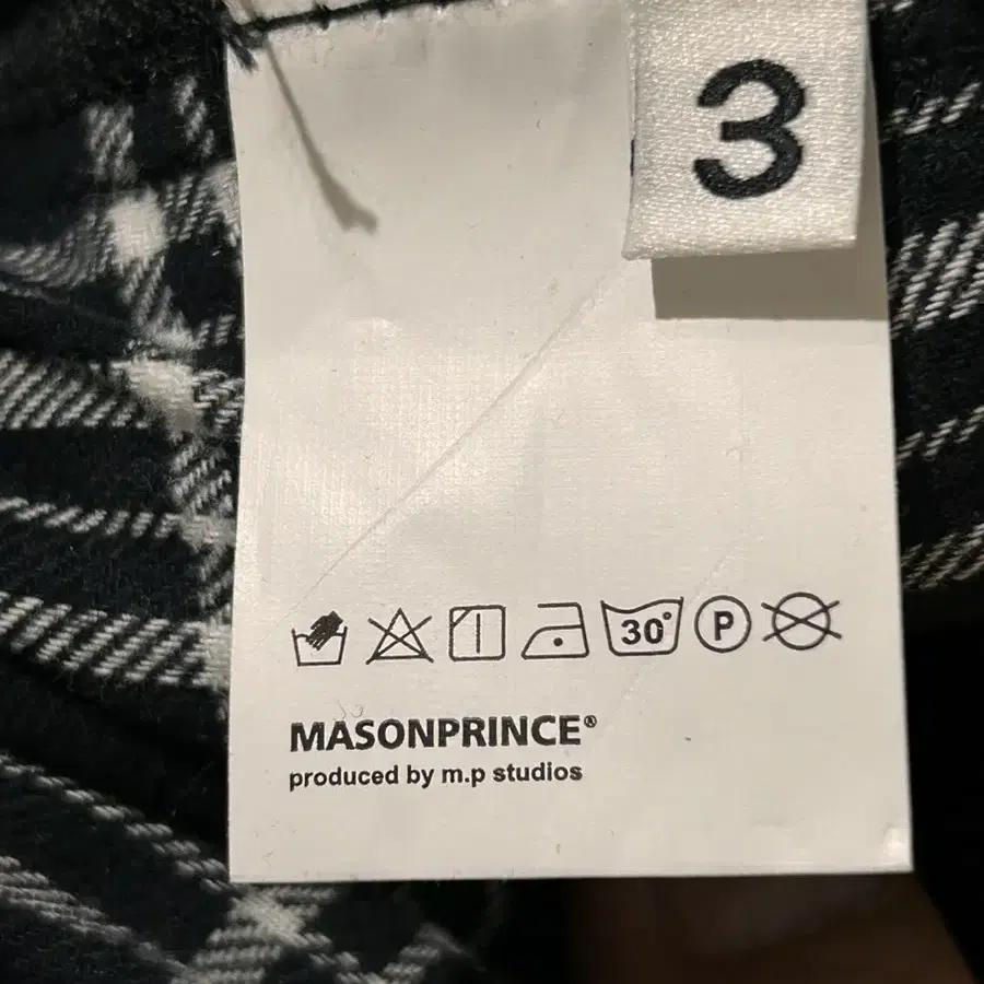 MASONPRINCE  샌디드 워싱 와일드 체크인 진