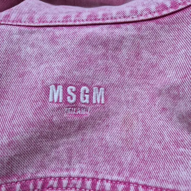 MSGM 여성 핑크 데님 재킷