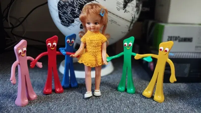 Rubber Gumby Vintage Prop Doll