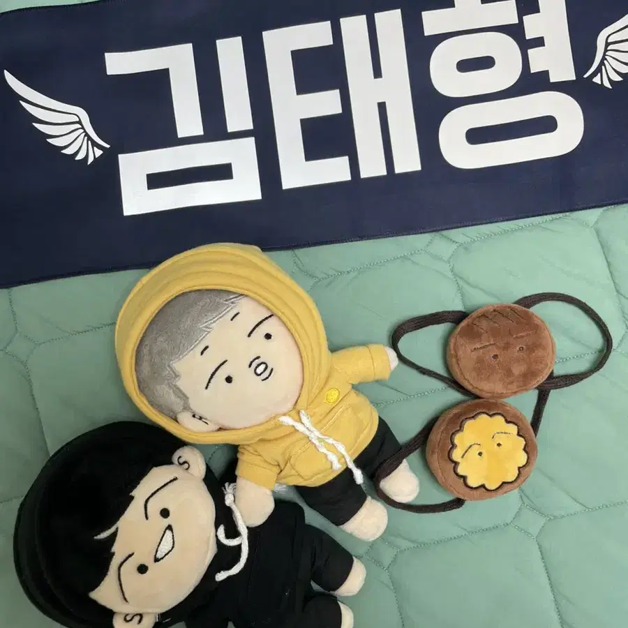 BTS 방탄소년단인형 슈가 RM + 뷔 슬로건