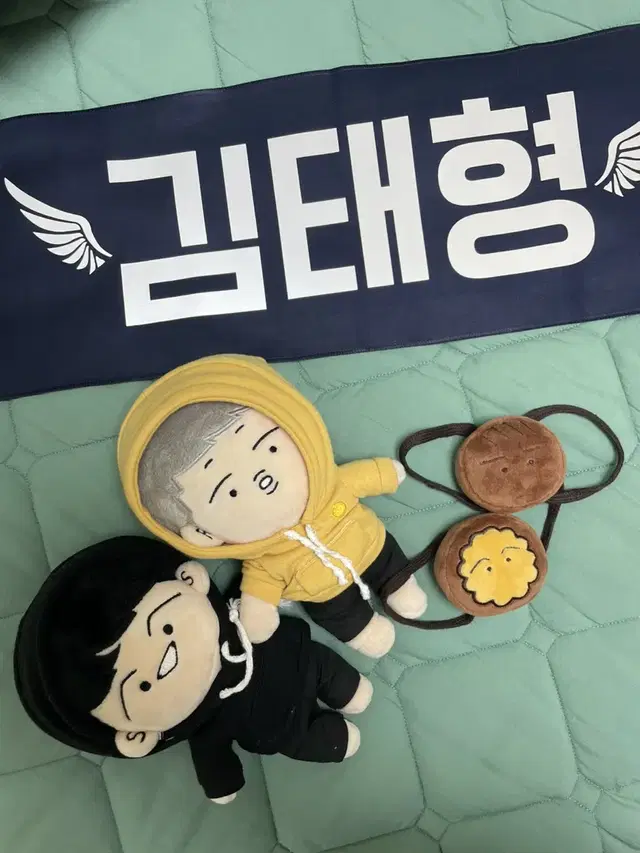 BTS 방탄소년단인형 슈가 RM + 뷔 슬로건