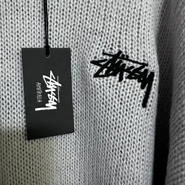 새상품)스투시 stussy 8볼 니트 회색