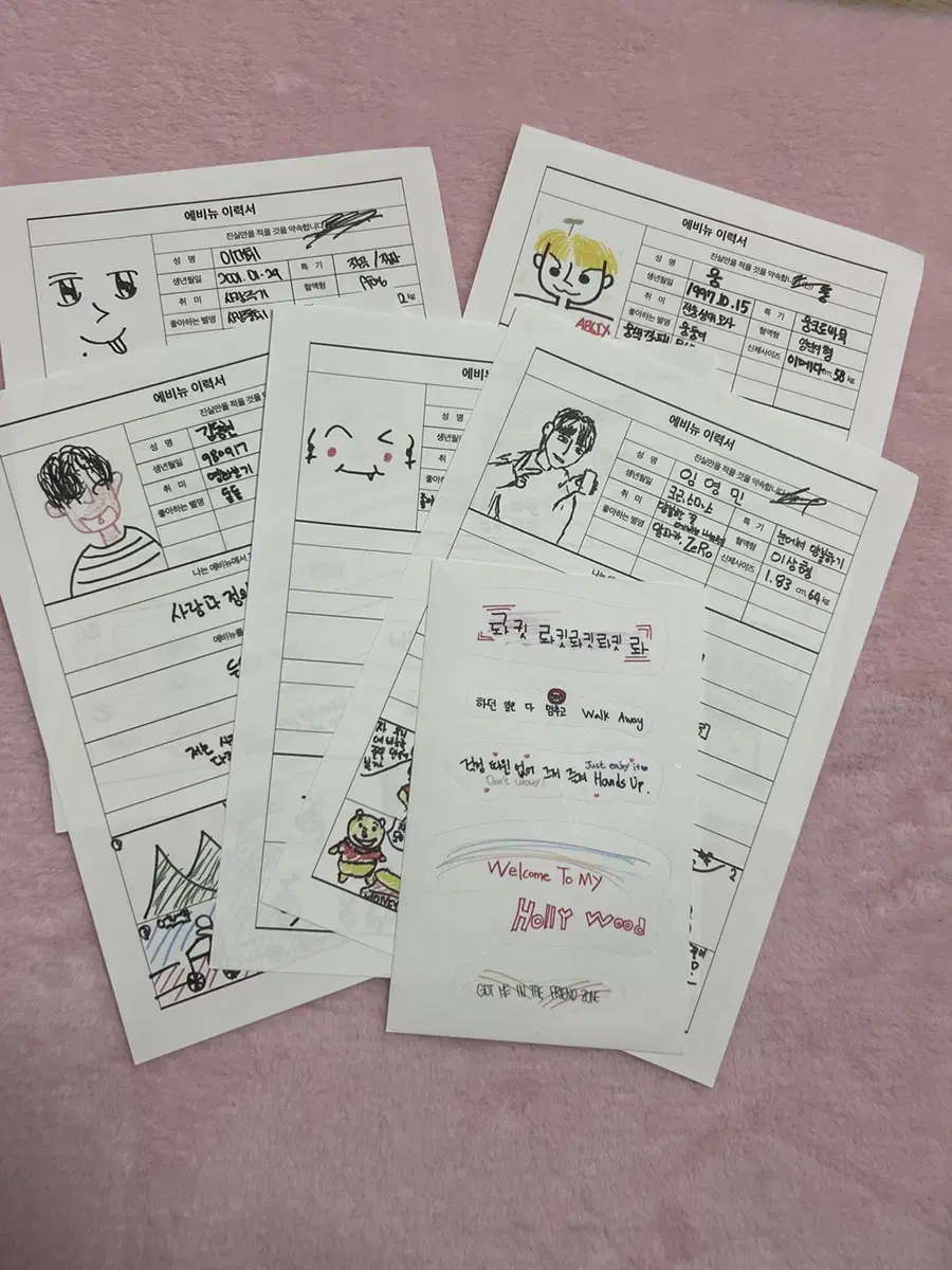 AB6IX ab6ix Official resume,sticker lee daehwi park woojin Youngmin Lim Kim Donghyun