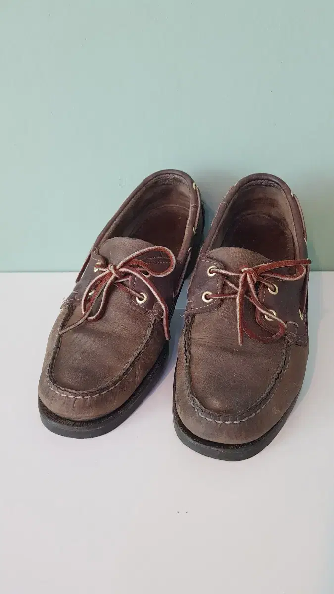 sebago 덕사이드 포틀랜드 가죽 보트 슈즈.남자us8w