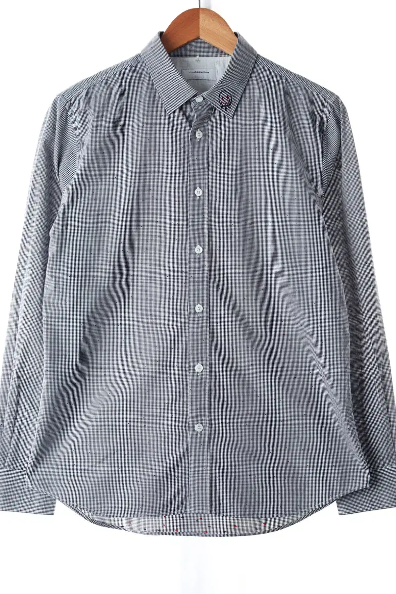 (M) Custom Mellow Shirt Navy Gray Basic Fit Limited Edition-B968