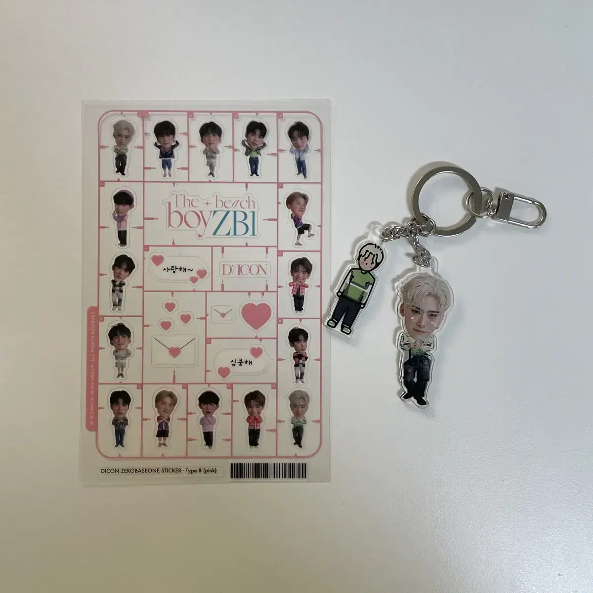 zerobaseone zb1 ricky deikon keyring sticker