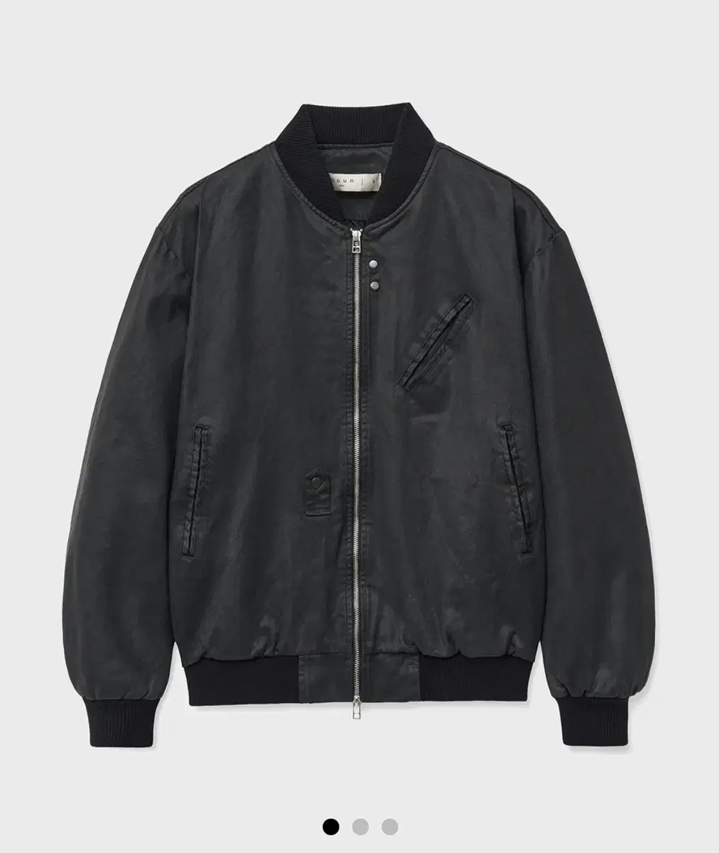 noun vintage suede blouson charcoal