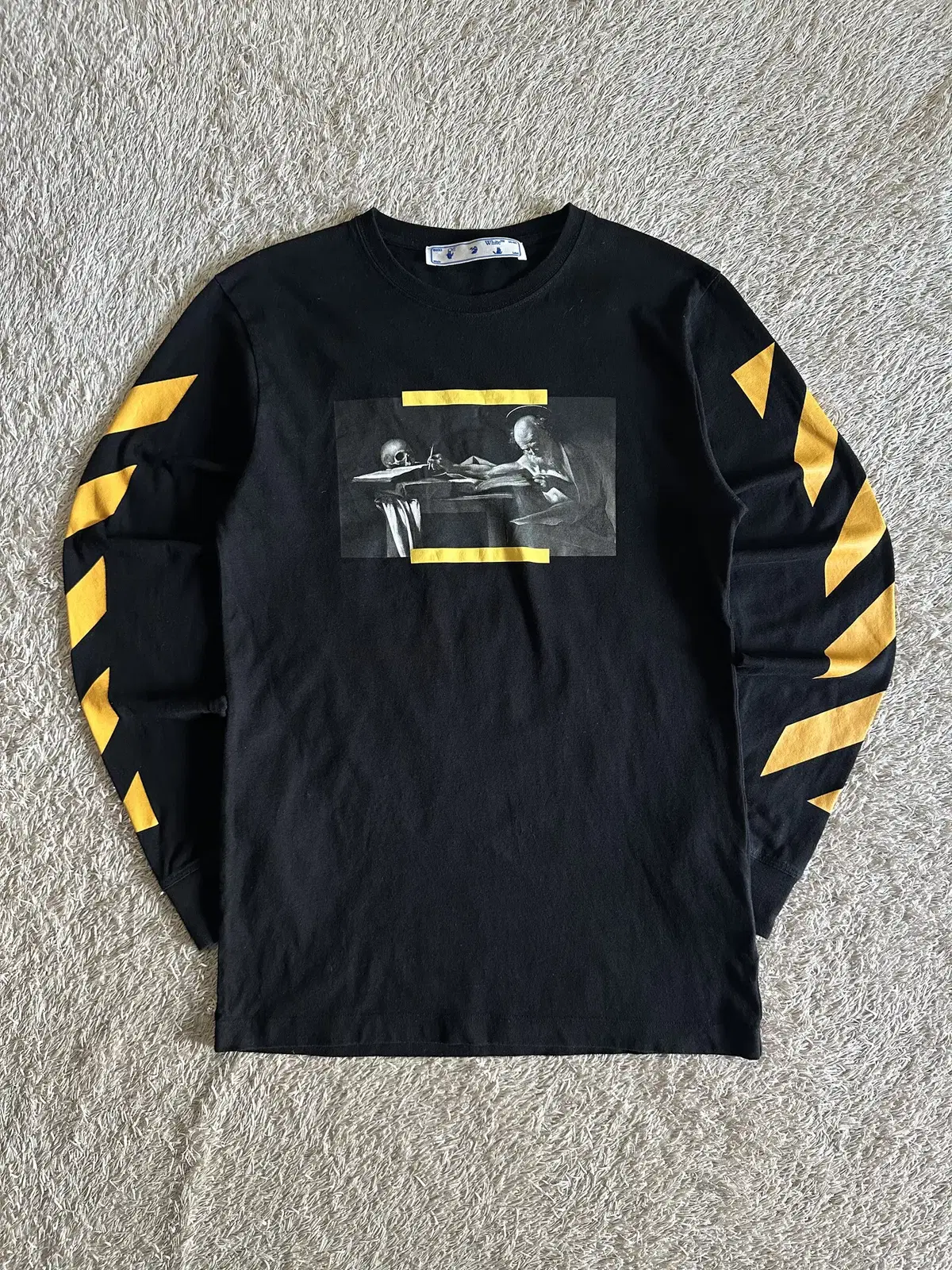 [M] New) 21F/W Off-White Diag Caravaggio Long Sleeve Black