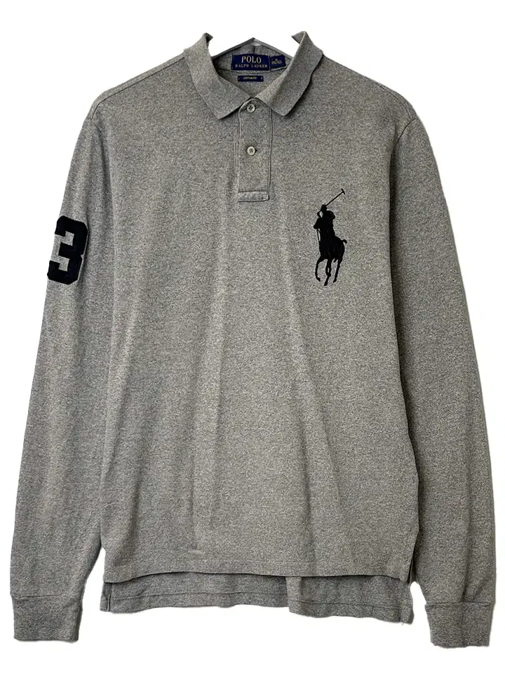 M Polo Big Pony Pickay kara Shirt Gray