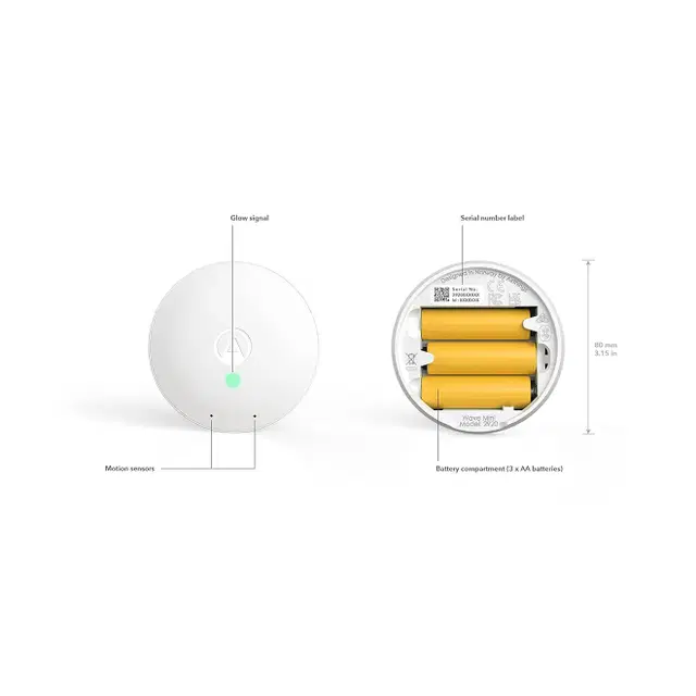 Airthings 웨이브 미니 공기질 측정기 VOC 습도 곰팡이 폰 알림