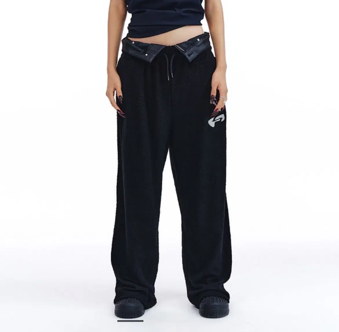 LEEY Terry wide-leg pants