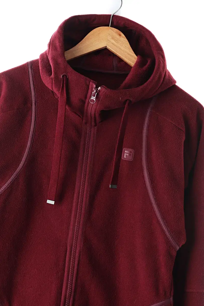 W(M) FILA Hooded Sweatshirt Red Wine Slim Fit Limited-B998