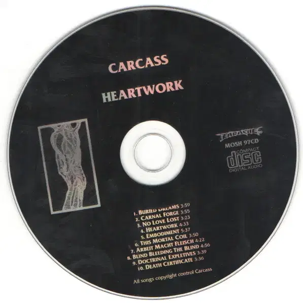 Carcass - Heartwork (CD) 유럽반 EX+