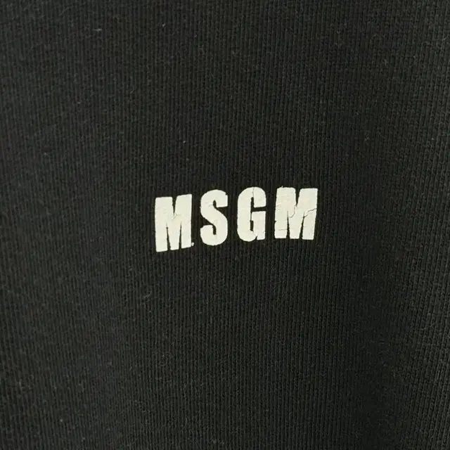 MSGM 블랙 남성 맨투맨