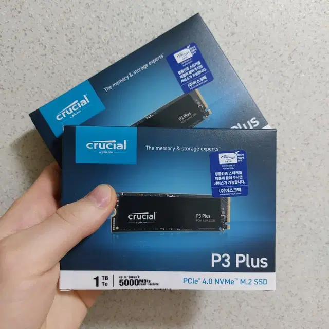 마이크론 p3 nvme ssd 1tb 미개봉 새상품 3개