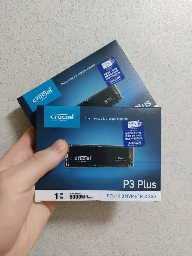 마이크론 p3 nvme ssd 1tb 미개봉 새상품 3개