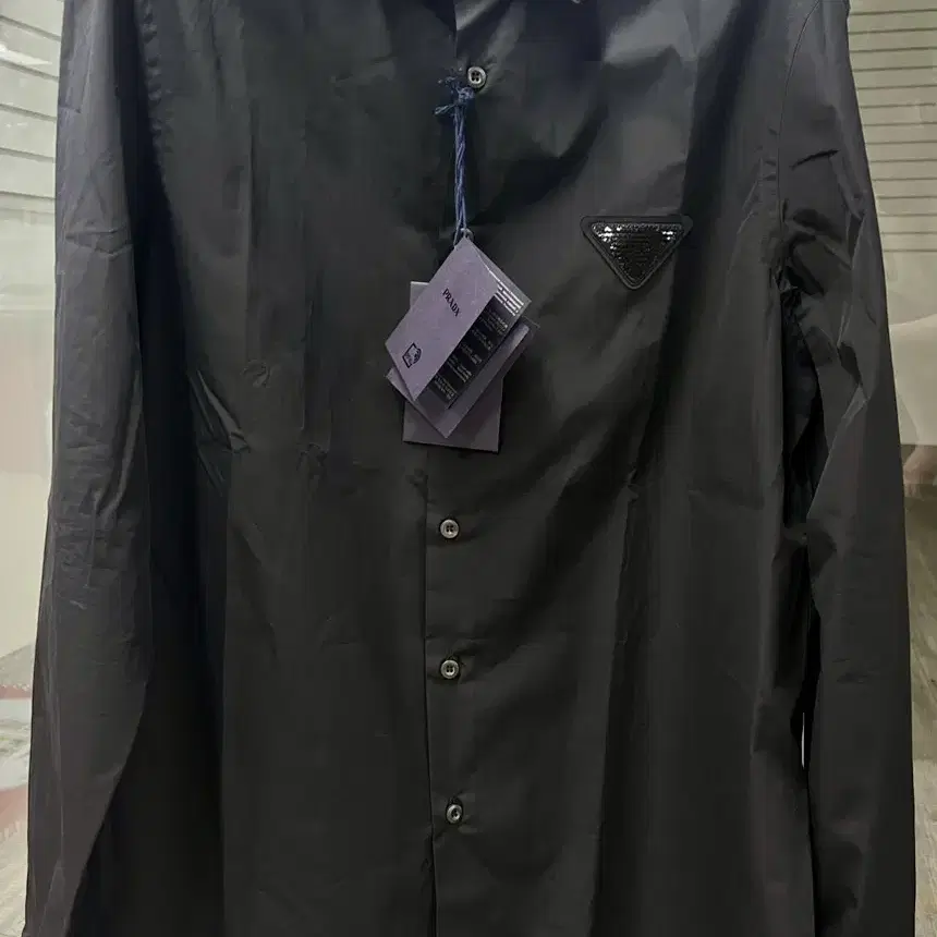 프라다 셔츠 Prada camicia bluse nero 검은색 이태리