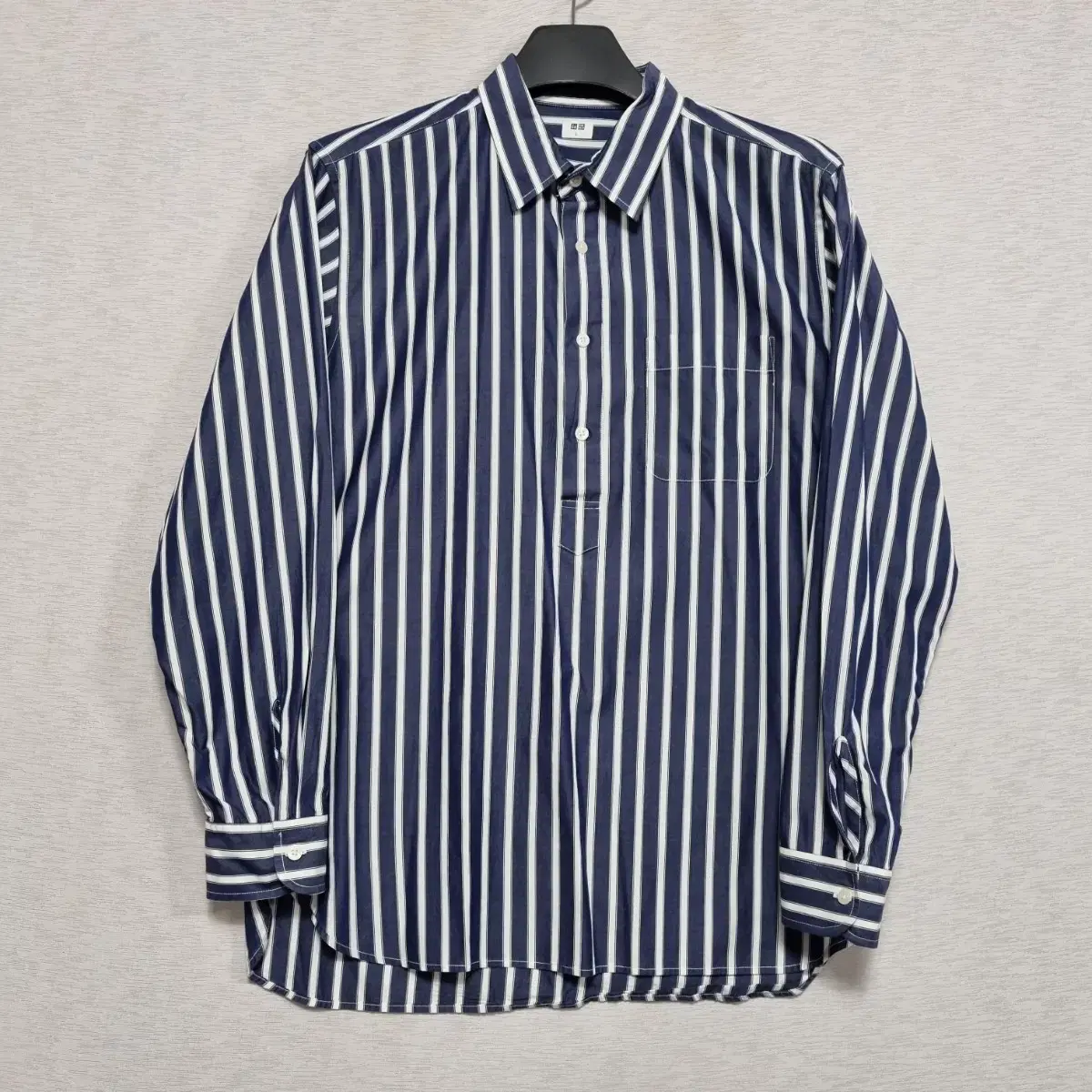 Uniqlo Ganseason Henley Neck Striped Shirt Unisex100-105ㅡ0429