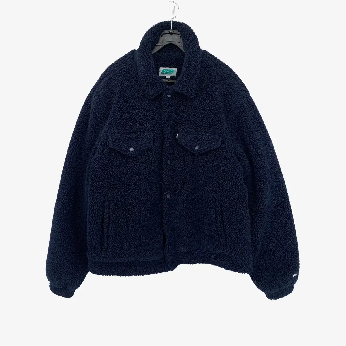 (M)Mark M Navy Fleece Hooded Jacket