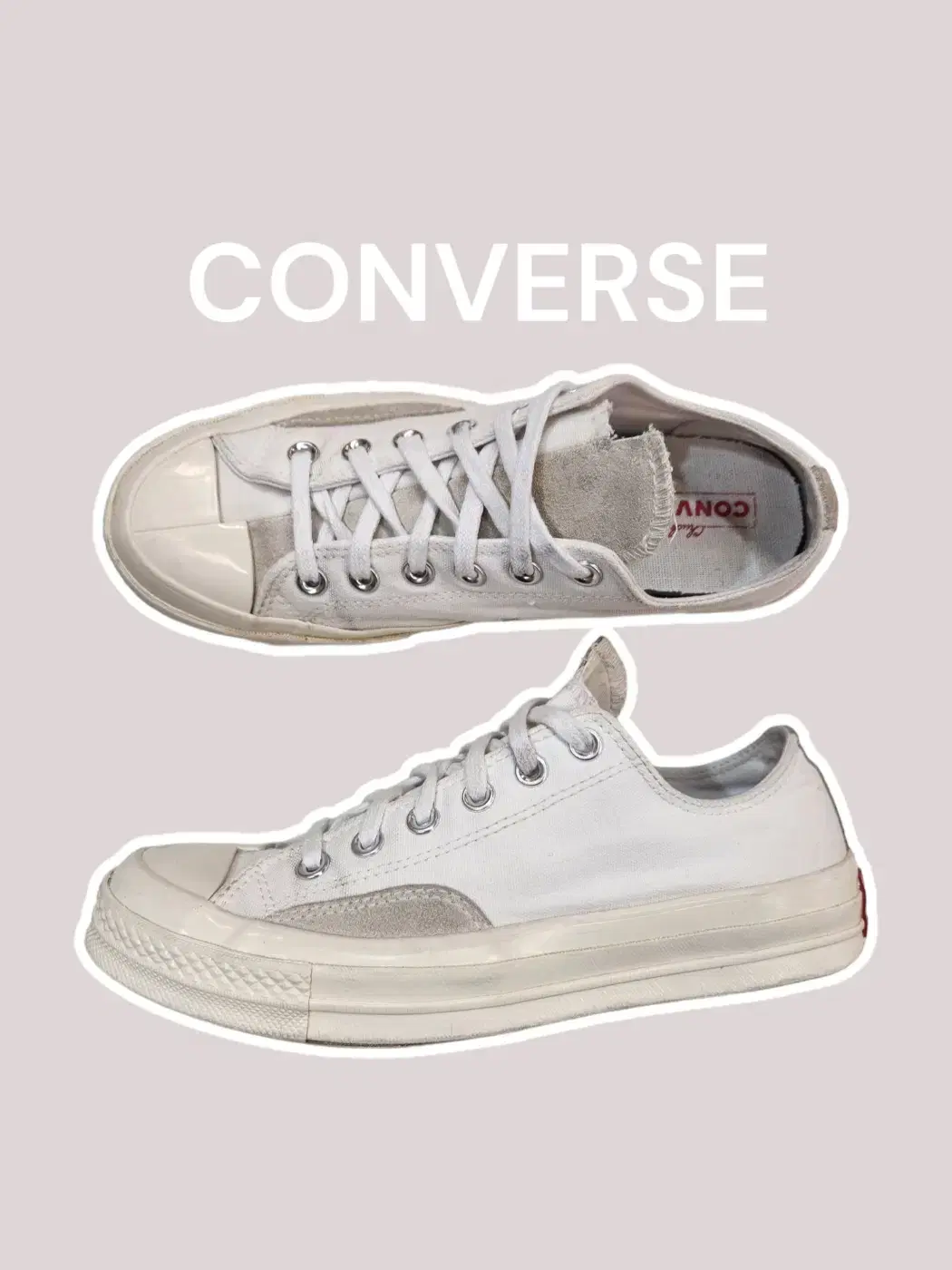 [250] CONVERSE 컨버스 척 70 라이벌 화이트 스니커즈