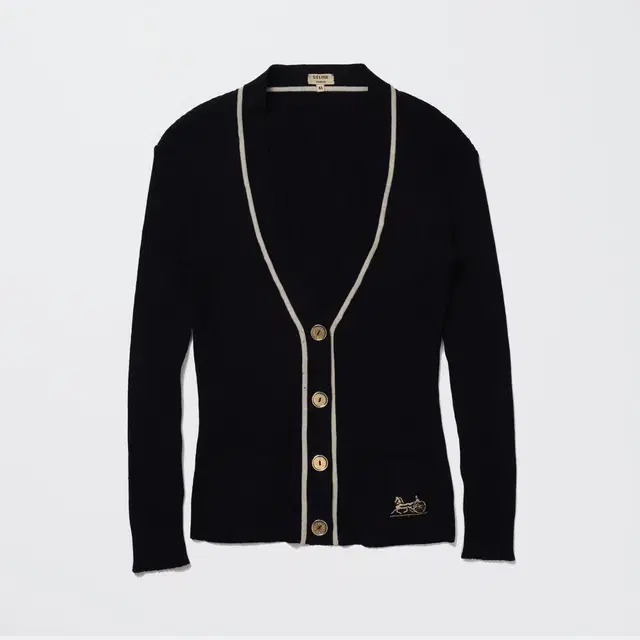 CELINE Embroidered Button Cardigan