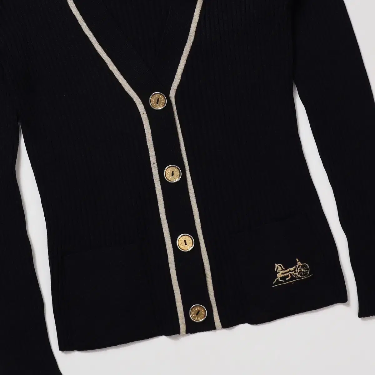 CELINE Embroidered Button Cardigan