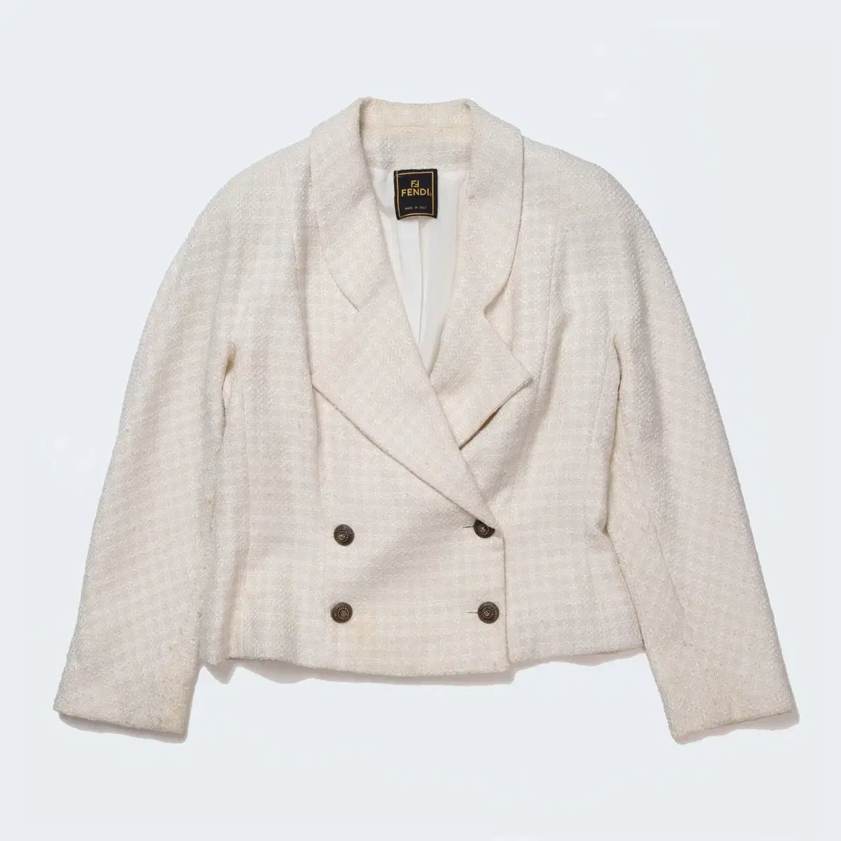 FENDI Double Breasted Tweed Jacket