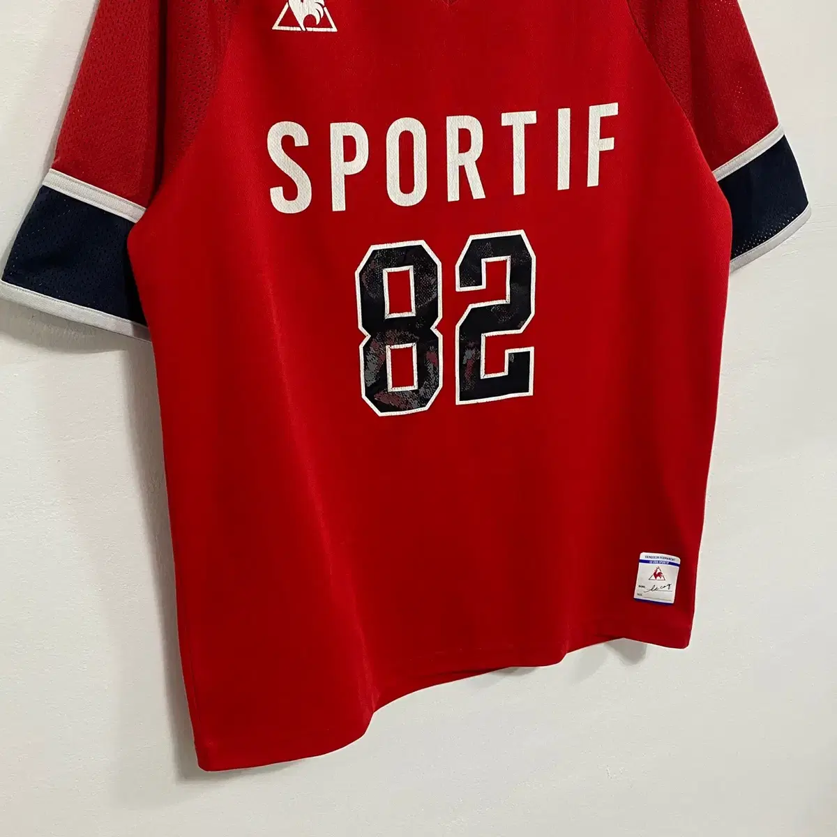 (869) 르꼬끄 SPORTIF 빈티지 반팔 져지 레드 F