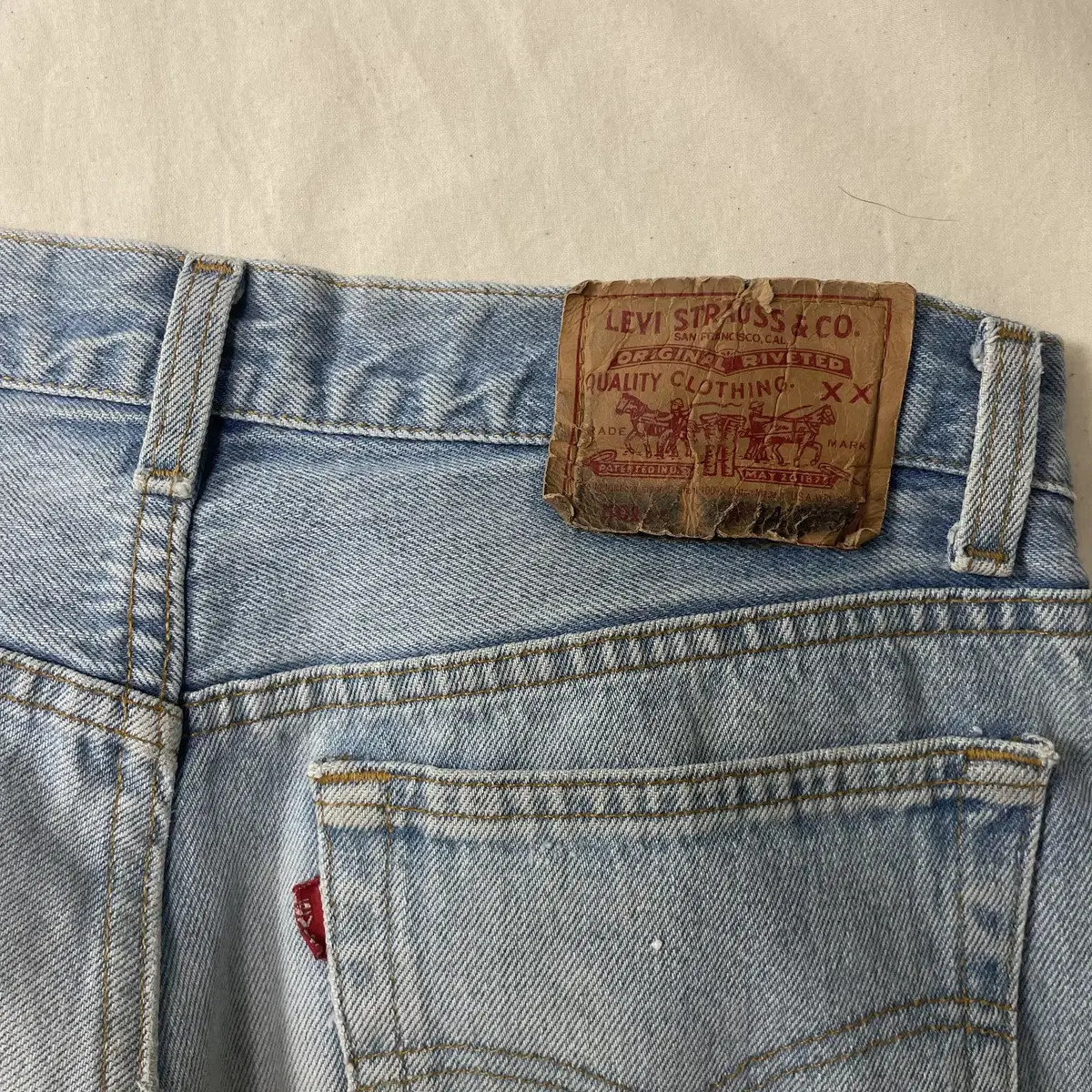 80s Levis 리바이스 501xx 연청 W34 L38