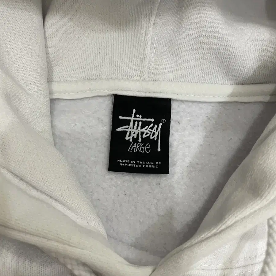 스투시 stussy NO.4 트라이브 후드티 화이트