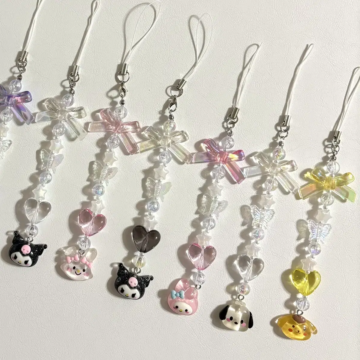 Beaded Keyrings|Kitty Wish Mimel Keroppi Kuromi Cinnamoroll Pochaco Pompompurin Mimelody